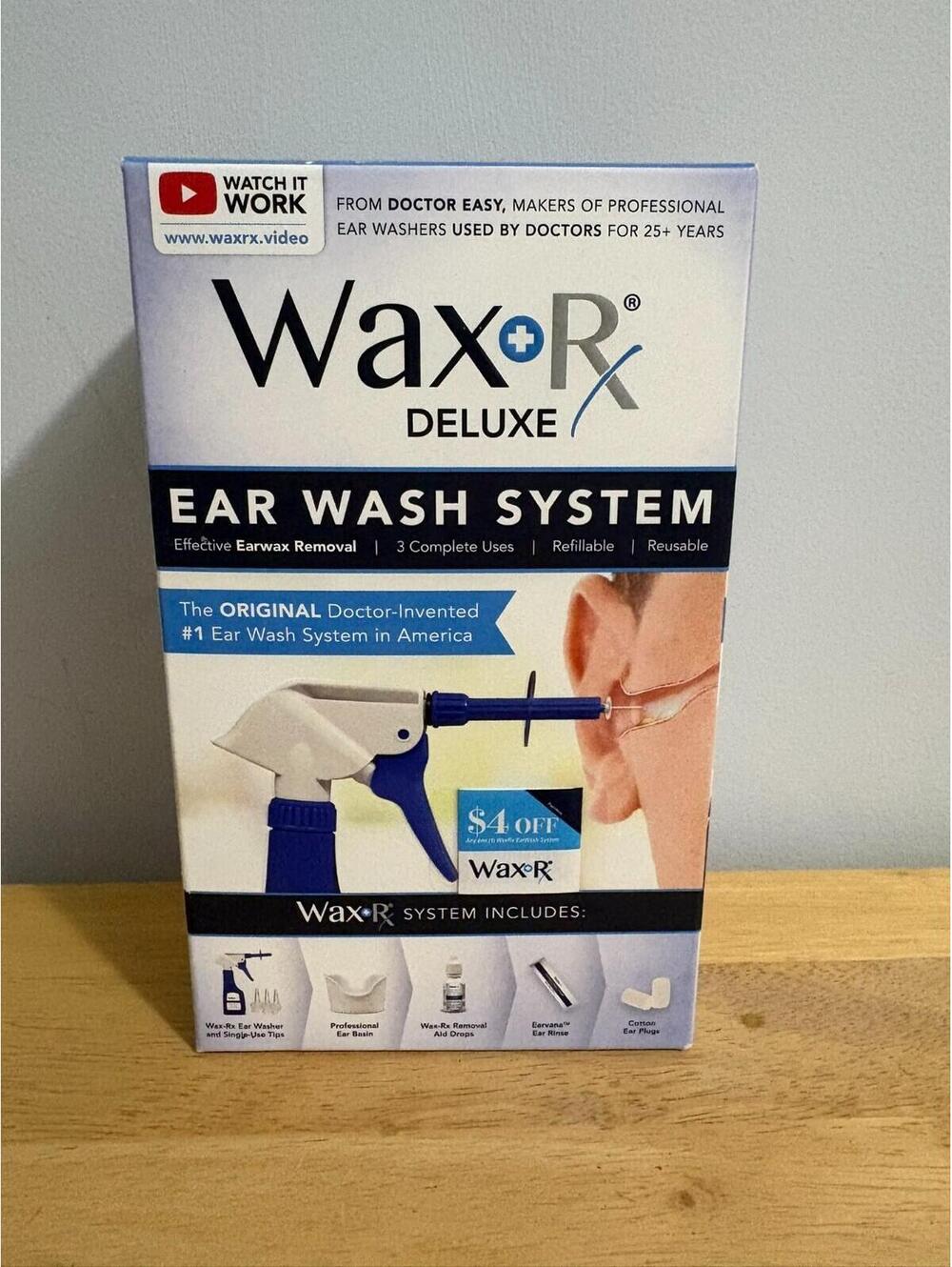 NEW Wax-Rx Deluxe Ear Wash System Effective Earwax Removal